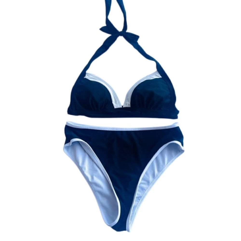 Black and White Bikini Set Women Swimsuit - Size M